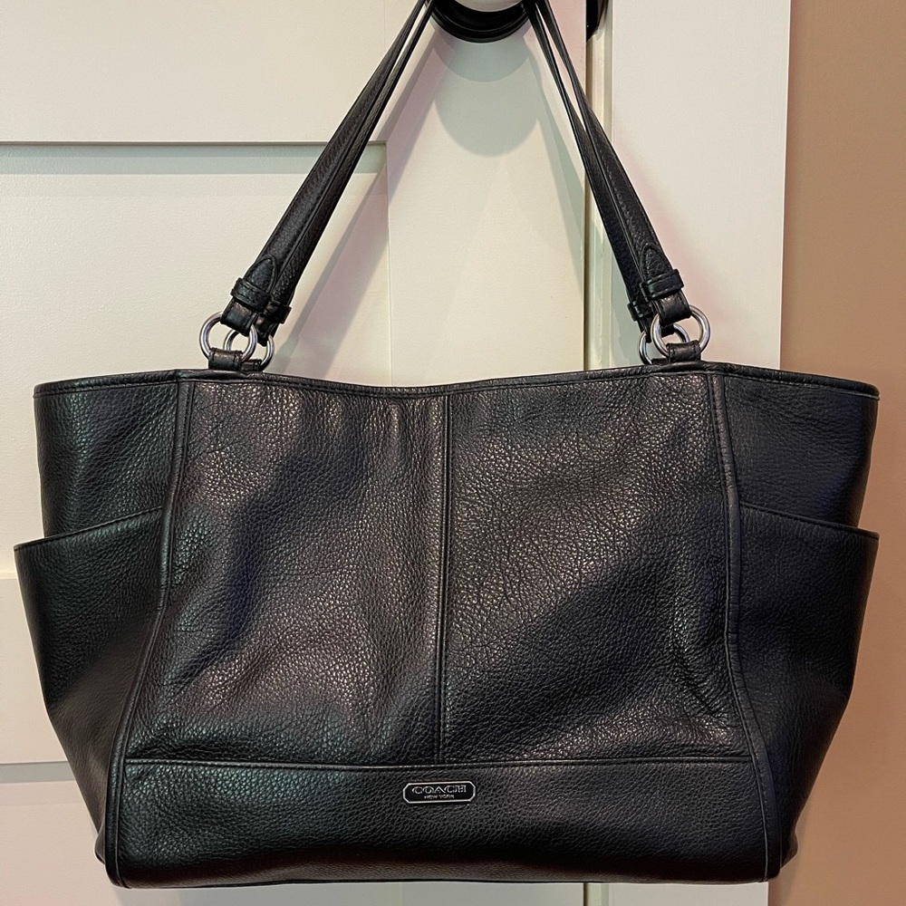 Coach pebbled leather tote.